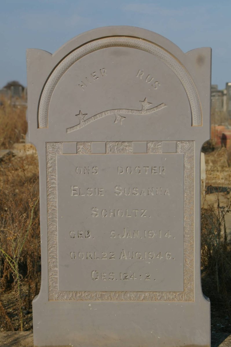 SCHOLTZ Elsie Susanna 1914-1946
