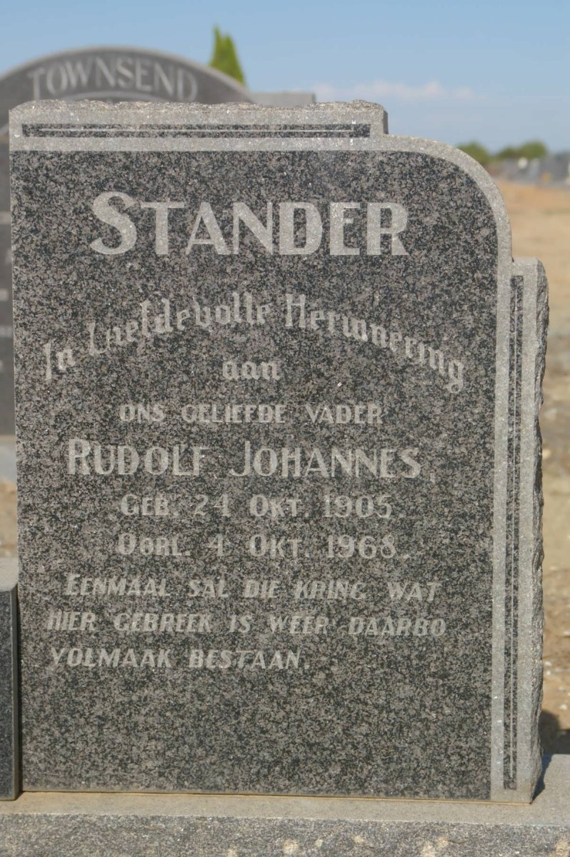 STANDER Rudolf Johannes 1905-1968