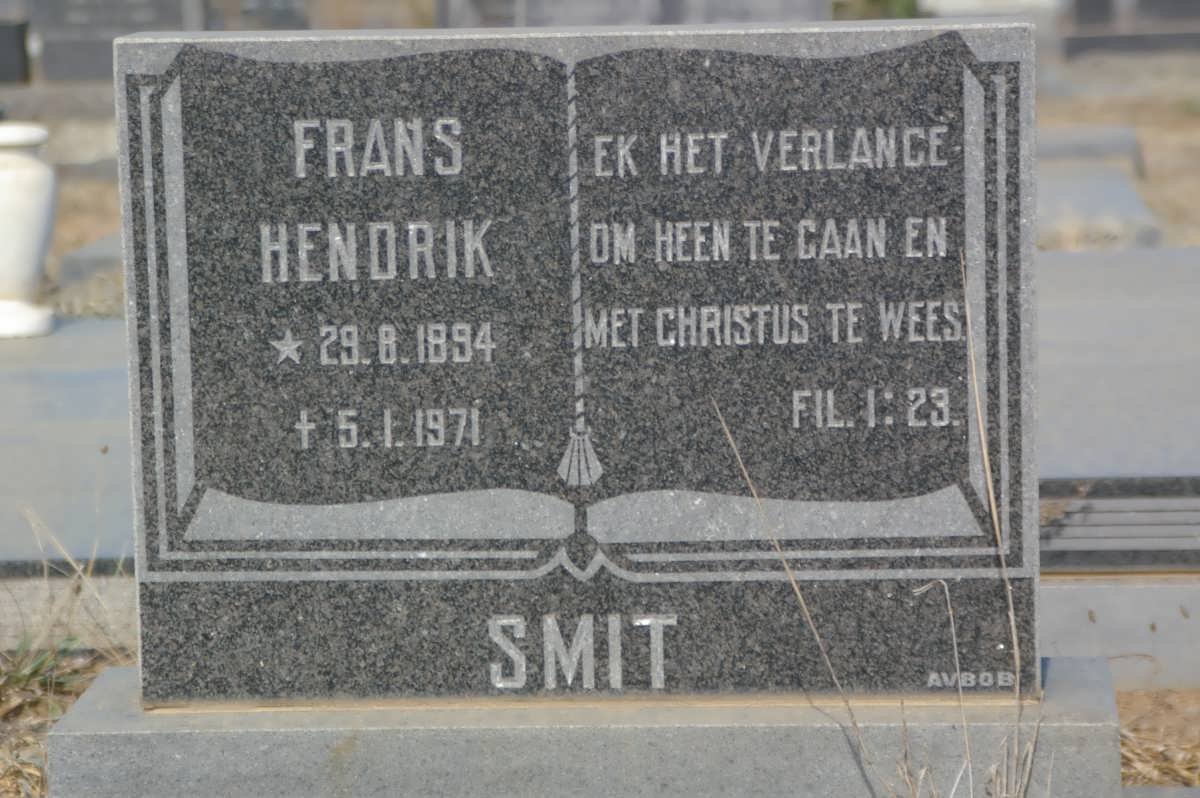 SMIT Frans Hendrik 1894-1971