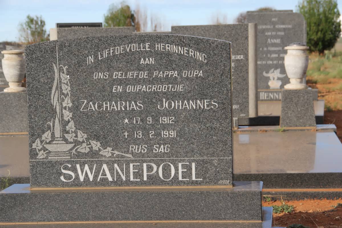 SWANEPOEL Zacharias Johannes 1912-1991