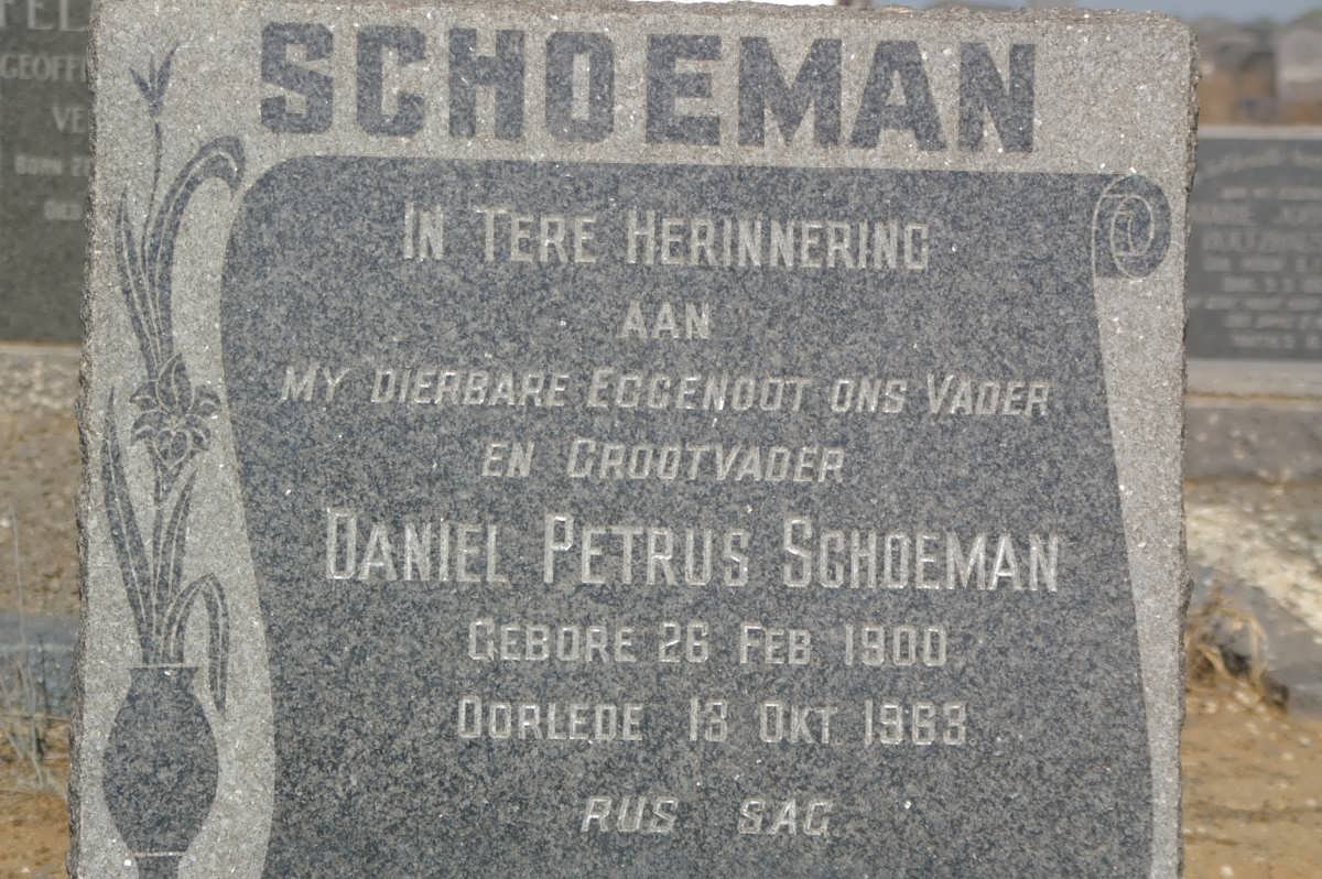 SCHOEMAN Daniel Petrus 1900-1963