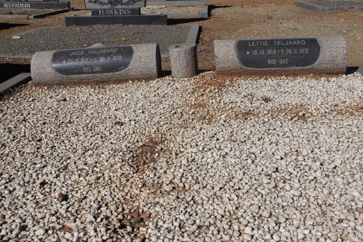 TALJAARD Jack 1912-1979 &amp; Lettie 1913-1972