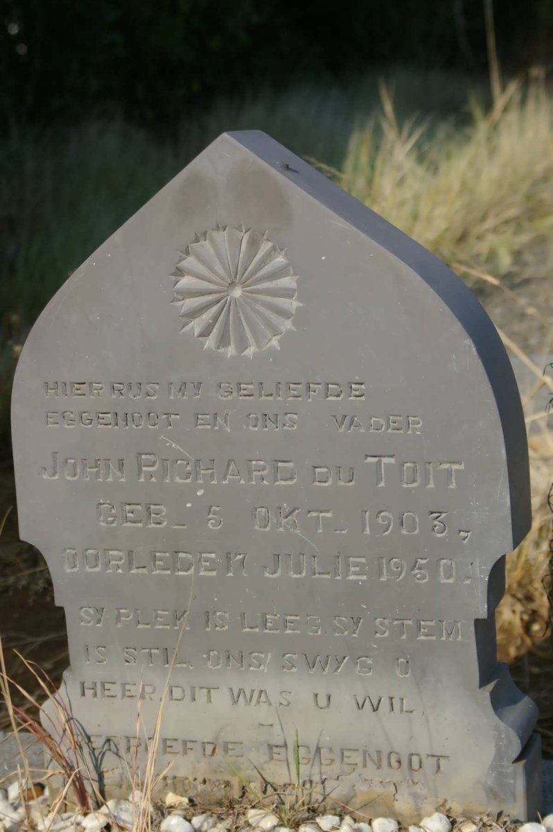 TOIT John Richard, du 1903-1950