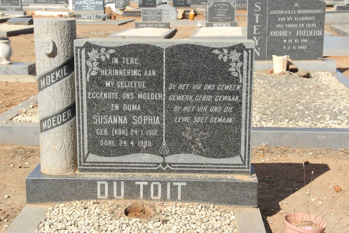 TOIT Susanna Sophia, du nee KOK 1912-1980