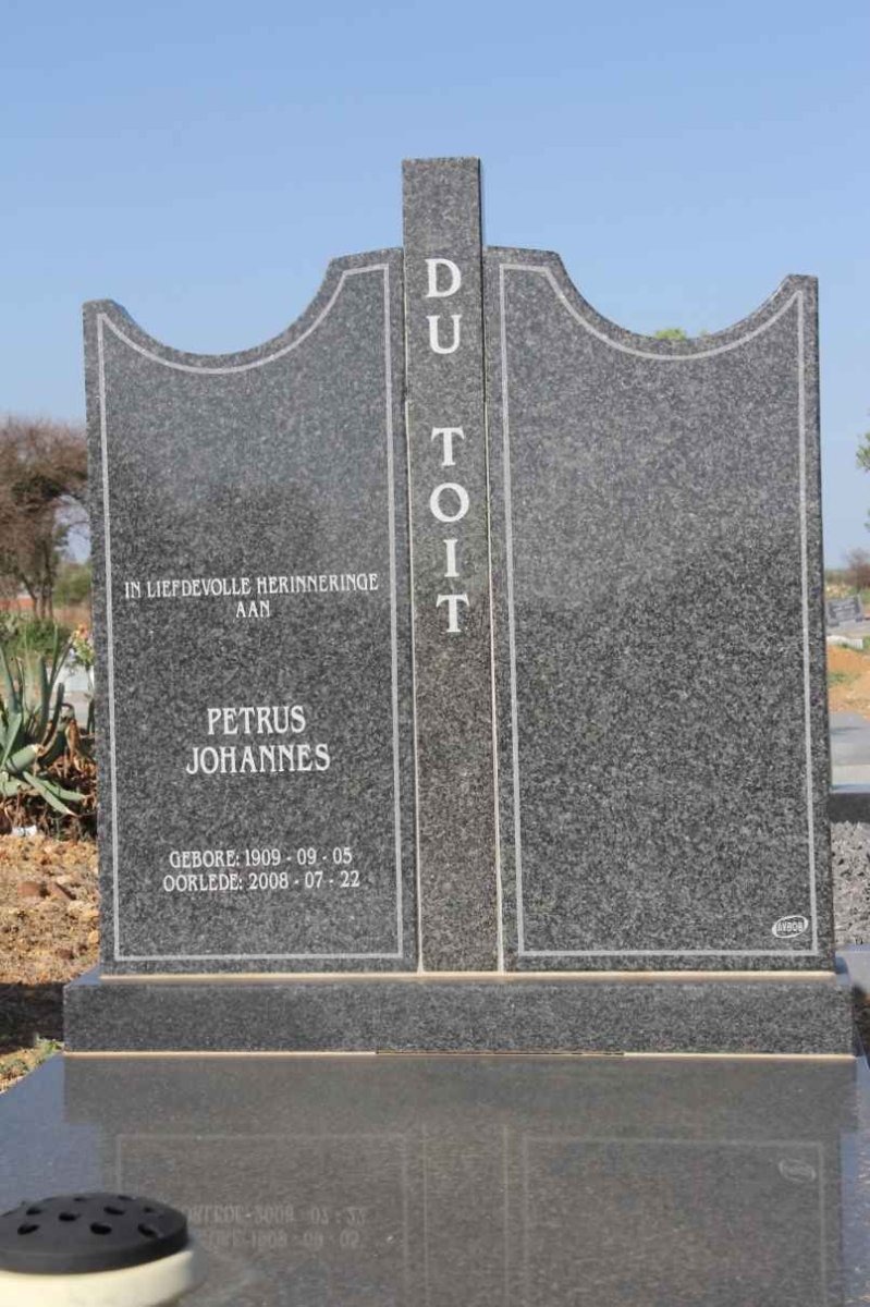 TOIT Petrus Johannes, du 1909-2008