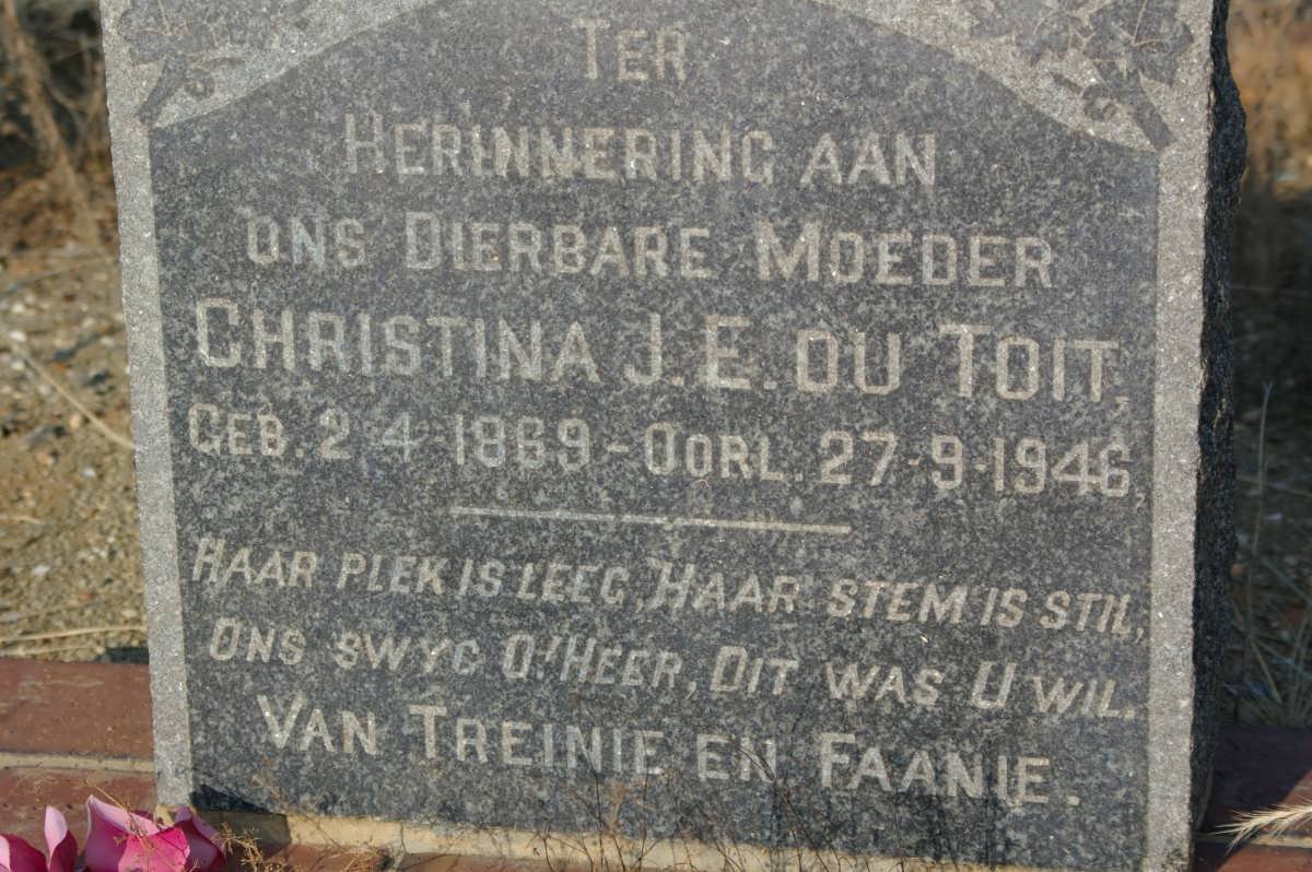 TOIT Christina J.E., du 1869-1946