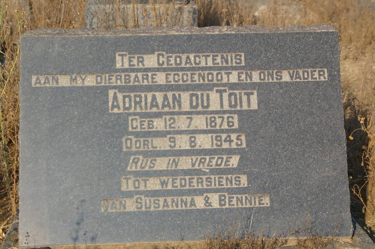 TOIT Adriaan, du 1876-1945 