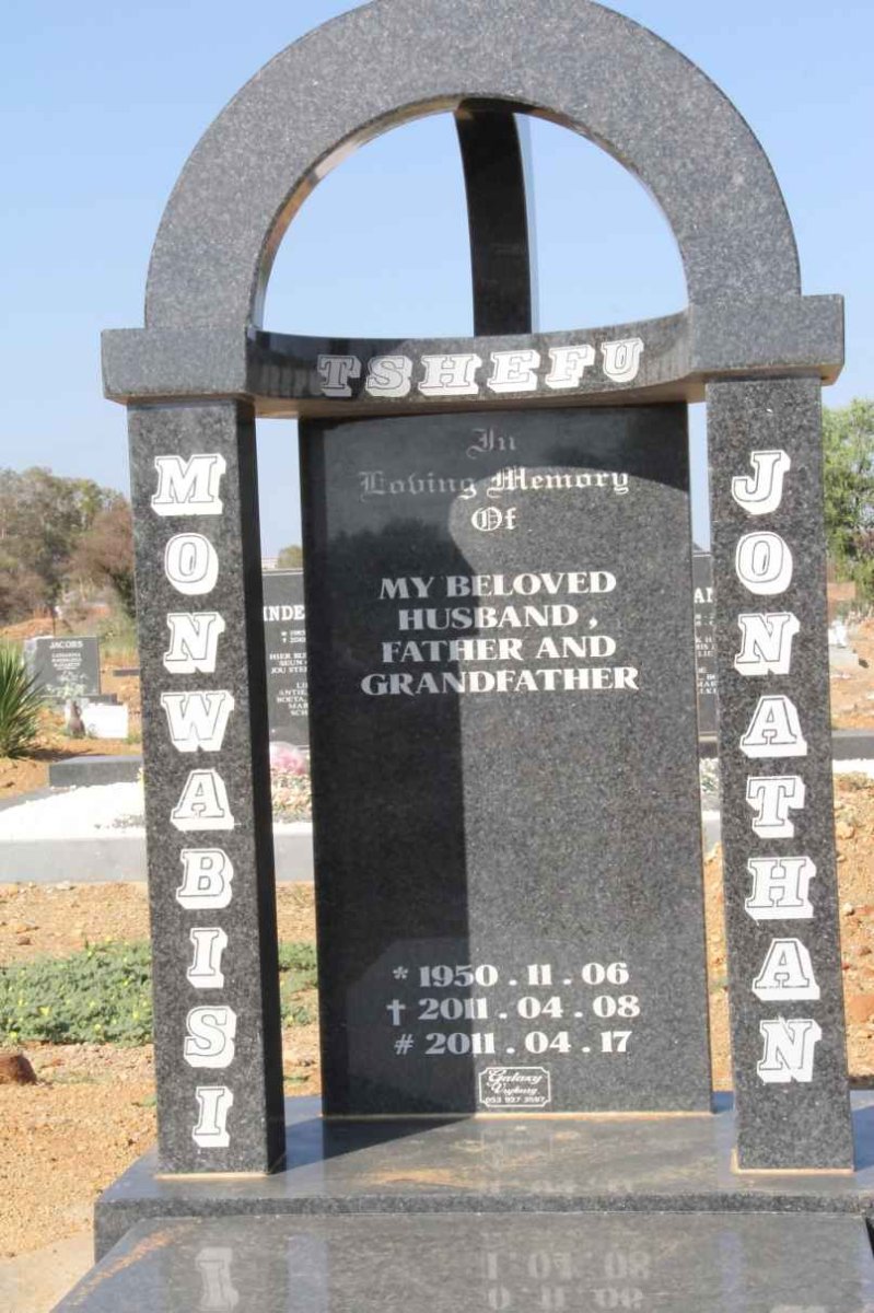 TSHEFU Monwabisi Jonathan 1950-2011