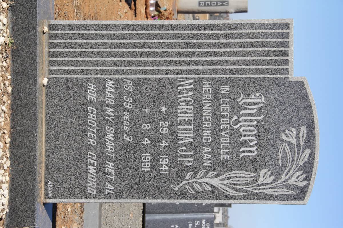 VILJOEN Magrietha J. P. 1941-1991