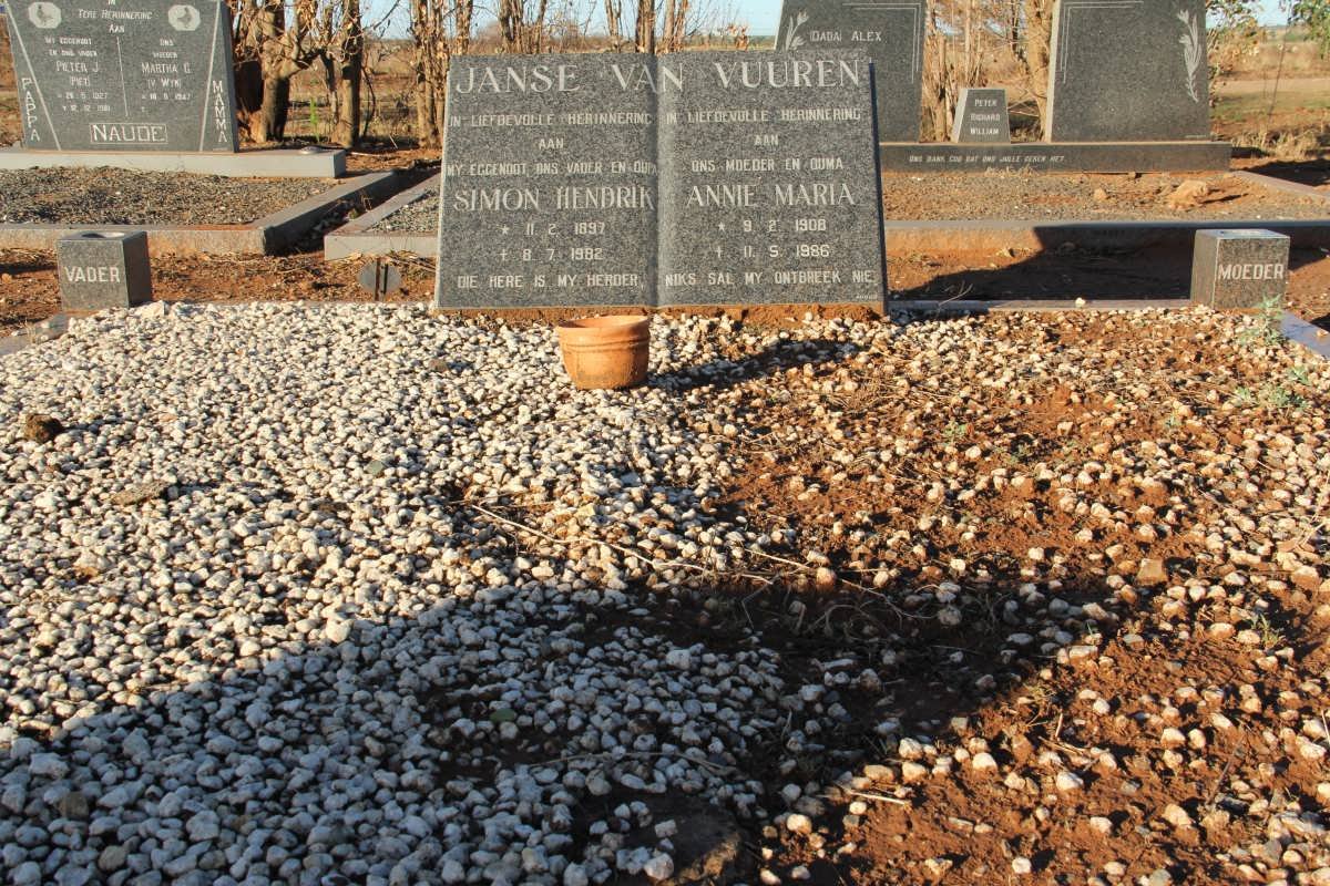 VUUREN Simon Hendrik, Janse van 1897-1982 &amp; Annie Maria 1908-1986