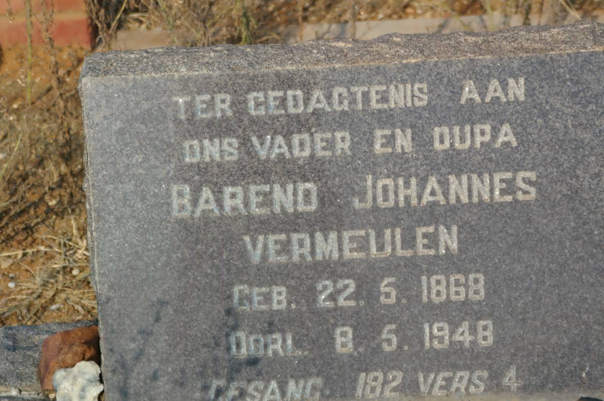 VERMEULEN Barend Johannes 1868-1948