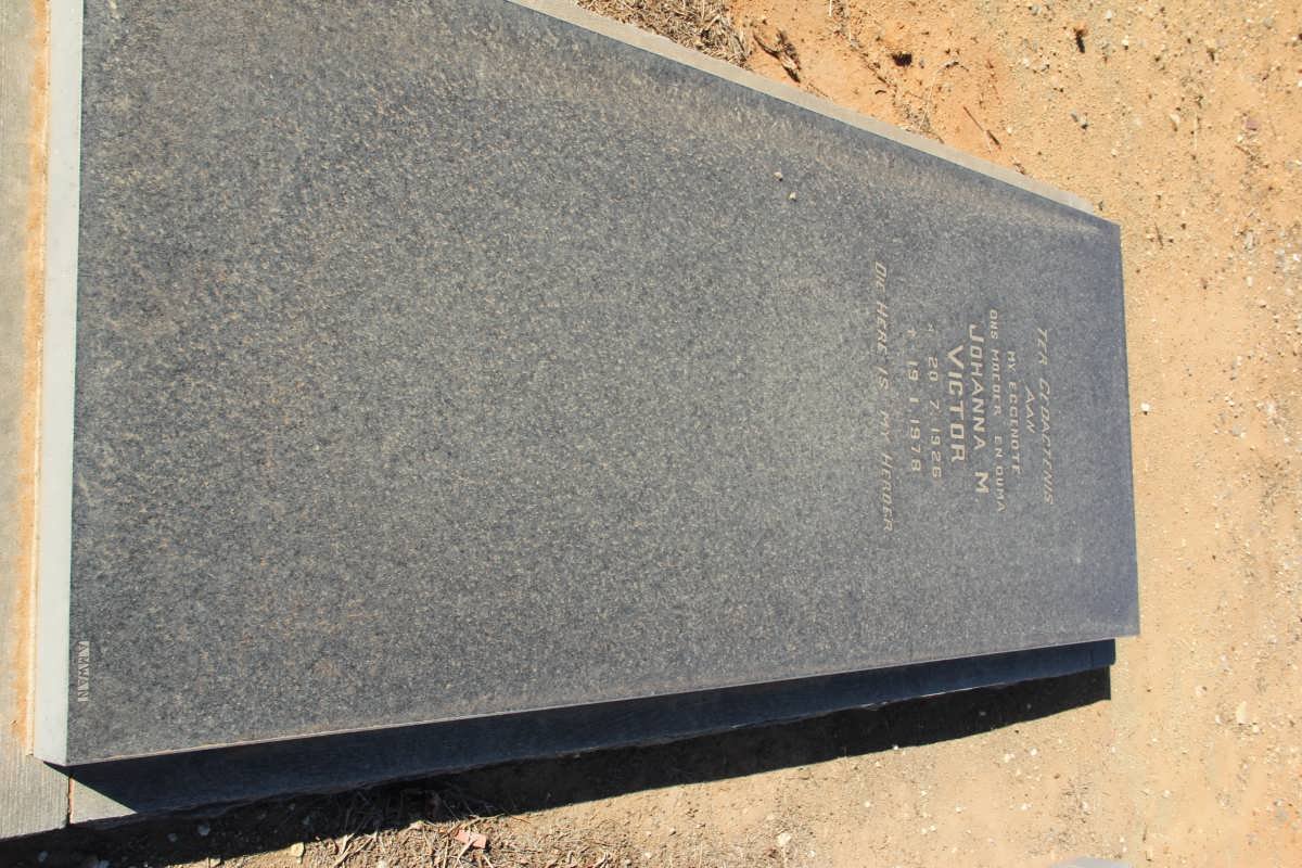 VICTOR Johanna M. 1926-1978