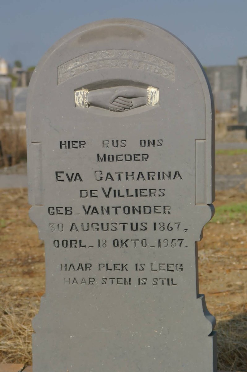 VILLIERS Eva Catharina, de nee van TONDER 1867-1957