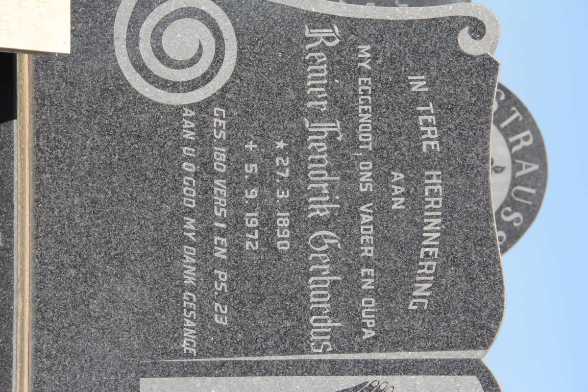 VUUREN Renier Hendrik Gerhardus, Jansen van 1890-1972