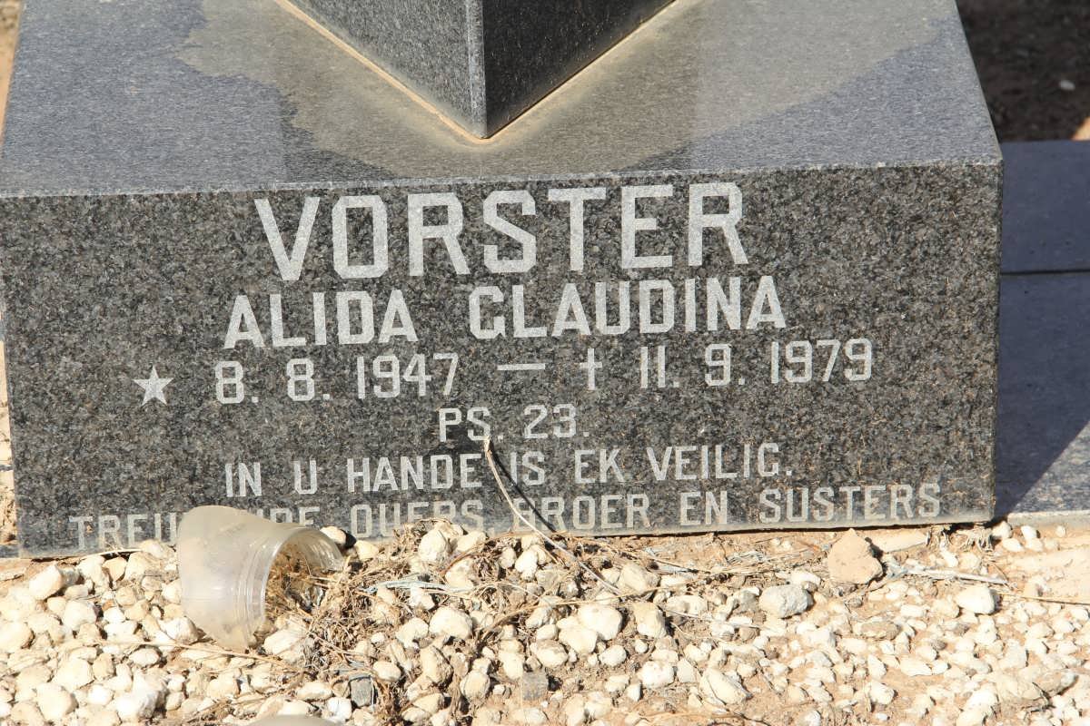 VORSTER Alida Claudina 1947-1979