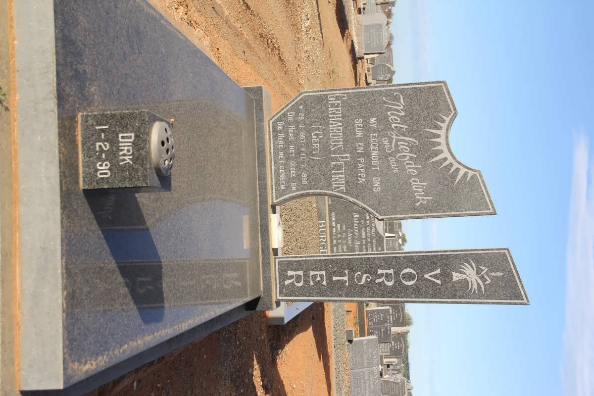 VORSTER Gerhardus Petrus 1957-1990
