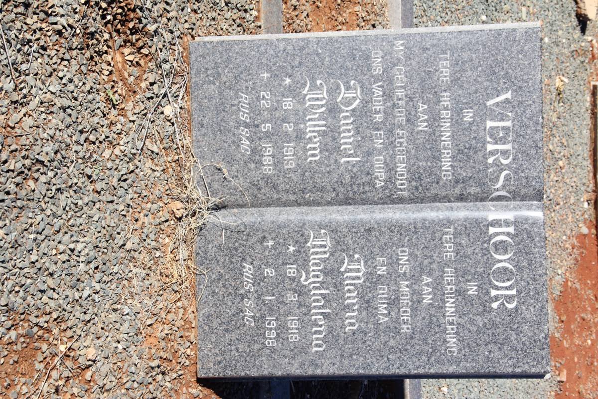 VERSCHOOR Daniel Willem 1919-1988 &amp; Maria Magdalena 1918-1996