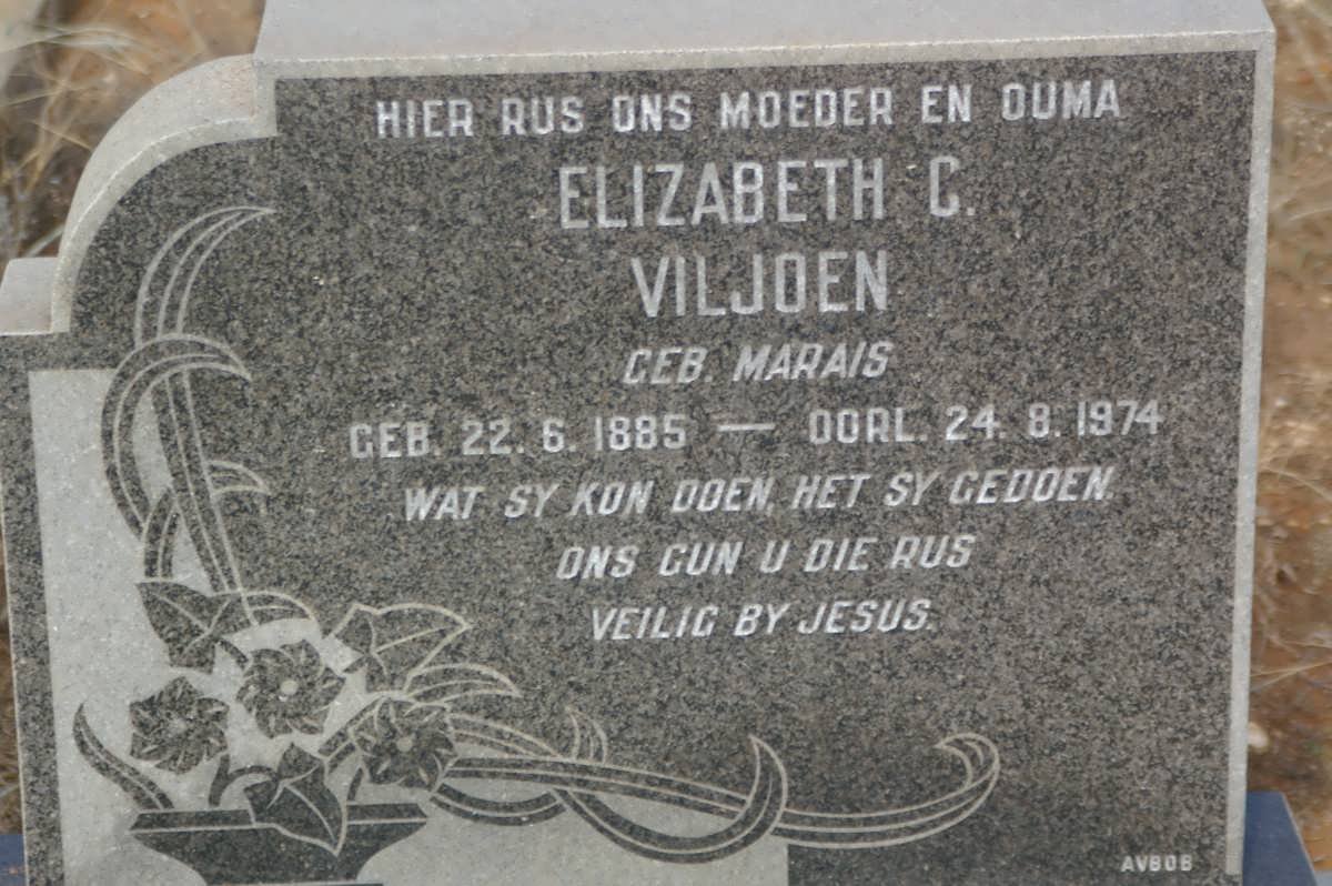 VILJOEN Elizabeth C. nee MARAIS 1885-1974