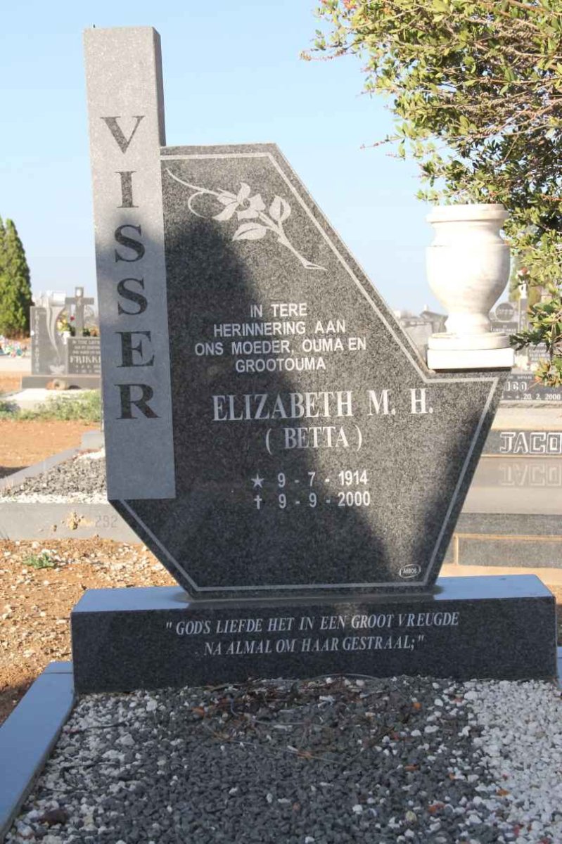VISSER Elizabeth M.H. 1914-2000