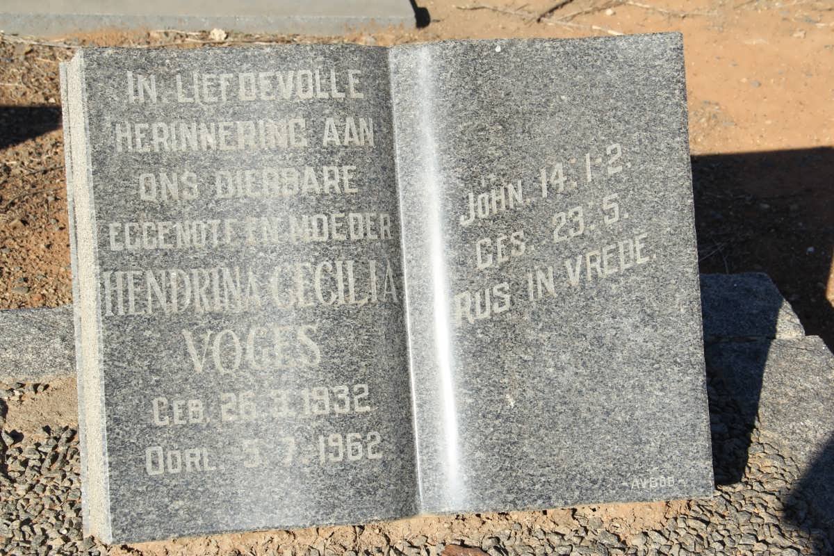 VOGES Hendrina Cecilia 1932-1962