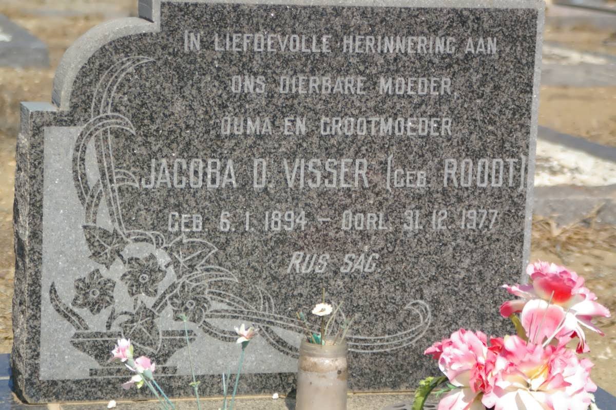 VISSER Jacoba D. nee ROODT 1894-1977