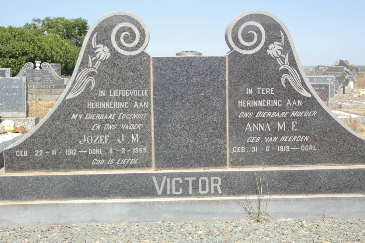 VICTOR Jozef Johannes Markus 1912-1965 &amp; Anna Maria Elizabeth VAN HEERDEN 1919-