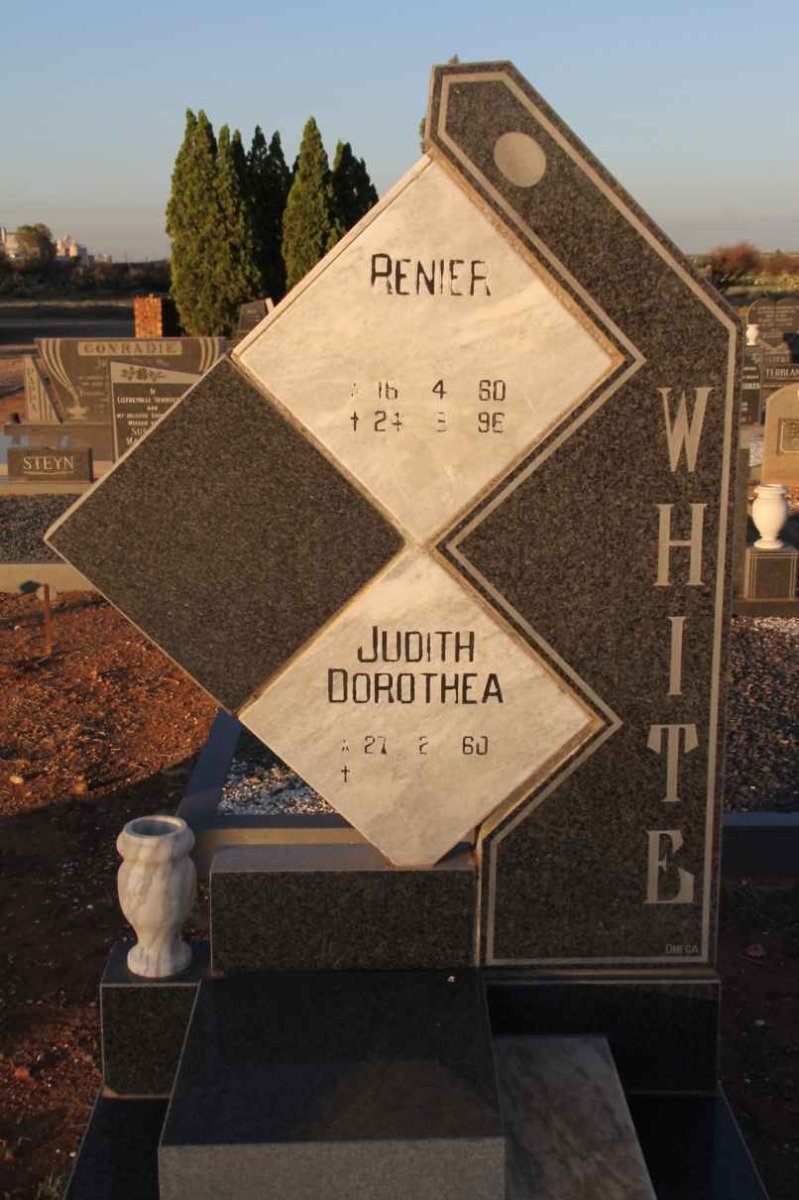 WHITE Renier 1960-1996 &amp; Judith Dorothea 1960-