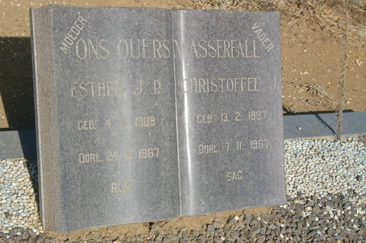 WASSERFALL Christoffel J. 1897-1967 &amp; Esther J.P. 1908-1967