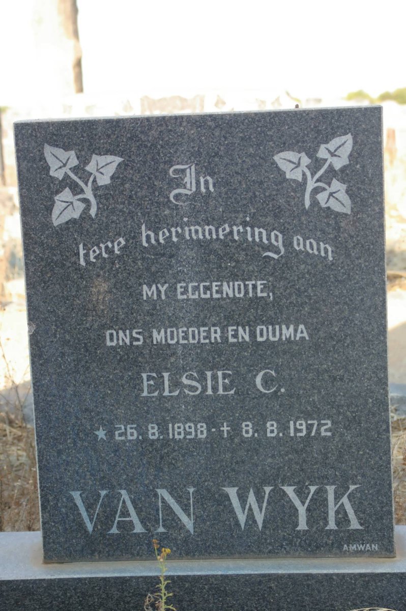 WYK Elsie C., van 1898-1972