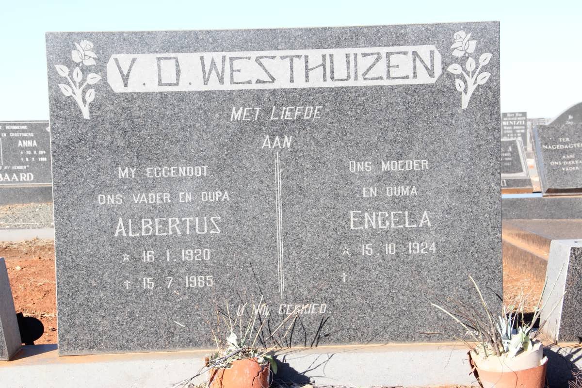 WESTHUYZEN Albertus, v.d. 1920-1985 &amp; Engela 1924-