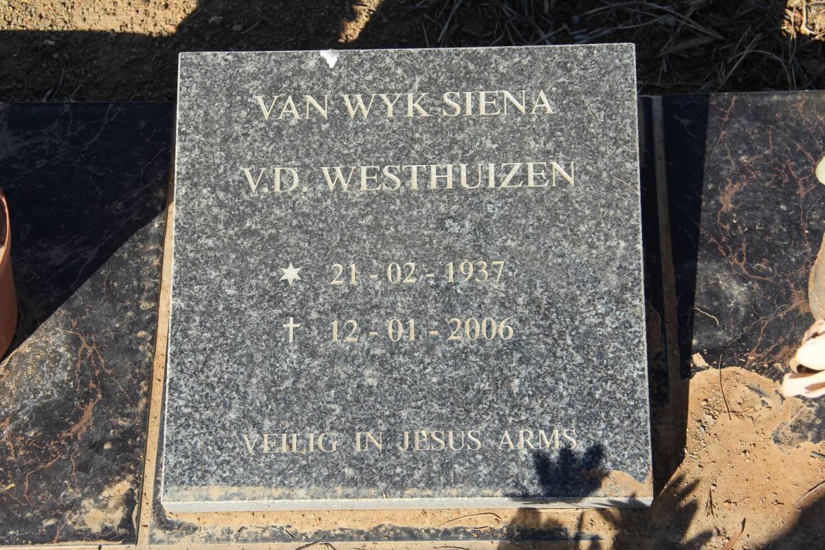 WYK Siena, van nee v.d. WESTHUIZEN 1937-2006