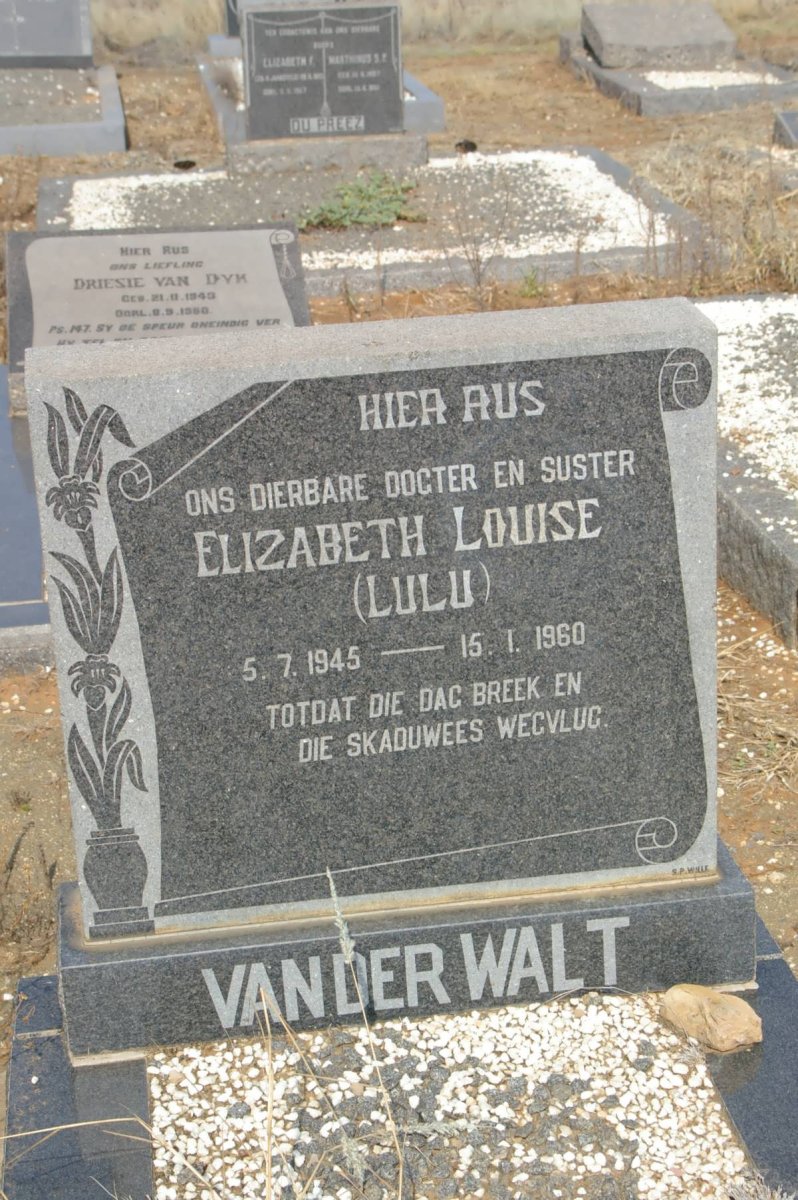 WALT Elizabeth Louise, van der 1945-1960