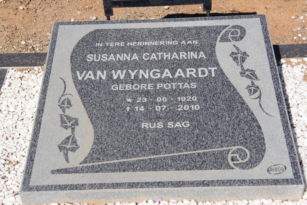 WYNGAARDT Susan Catharina, van nee POTTAS 1920-2010
