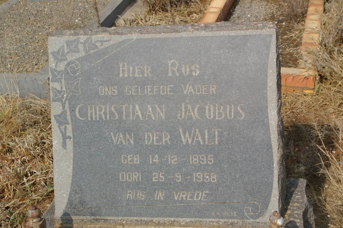 WALT Christiaan Jacobus, van der 1895-1958
