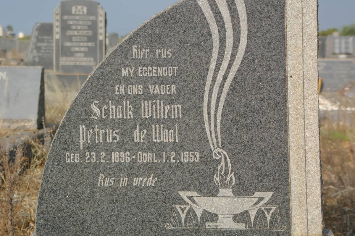 WAAL Schalk Willem Petrus, de 1896-1953