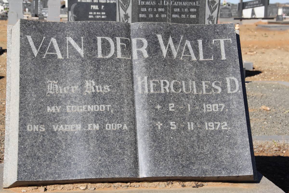 WALT Hercules D., van der 1907-1972