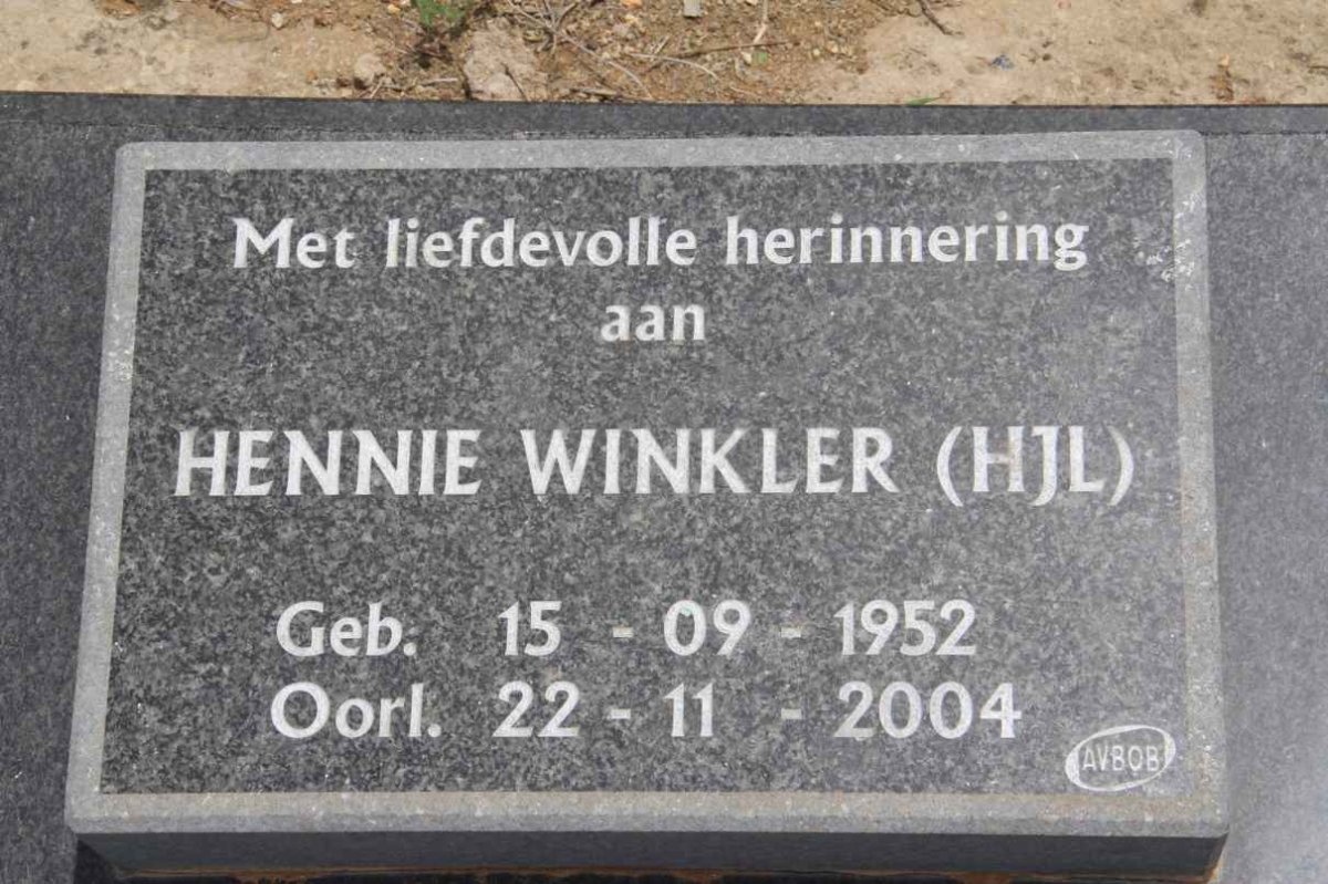 WINKLER H.J.L. 1952-2004