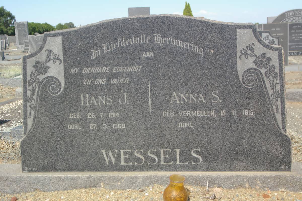 WESSELS Hans J. 1914-1969 &amp; Anna S. VERMEULEN 1915-