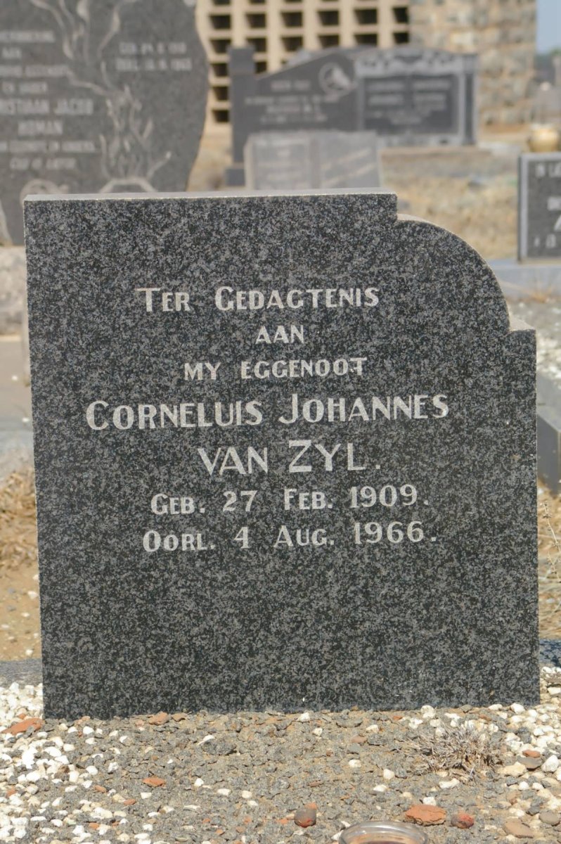 ZYL Corneluis Johannes, van 1909-1966