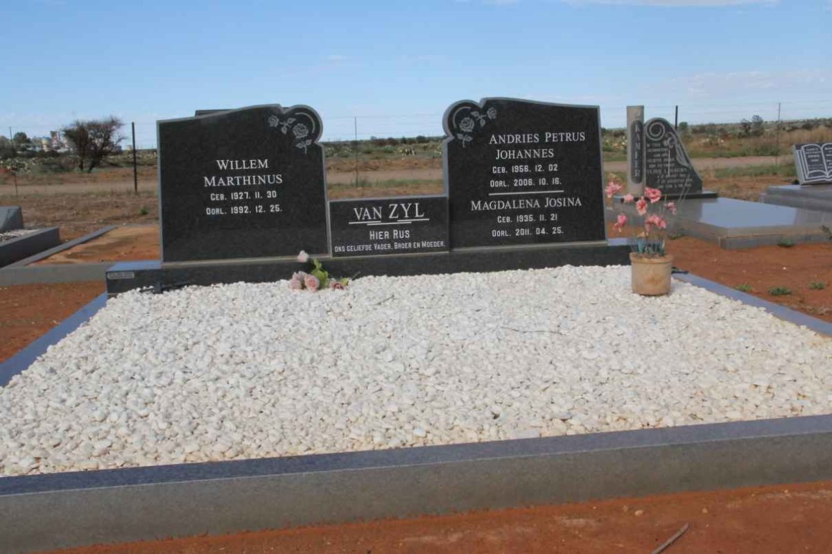 ZYL Willem Marthinus, van 1927-1992 &amp; Magdalena Josina 1935-2011 :: VAN ZYL Andries Petrus Johannes 1956-2006