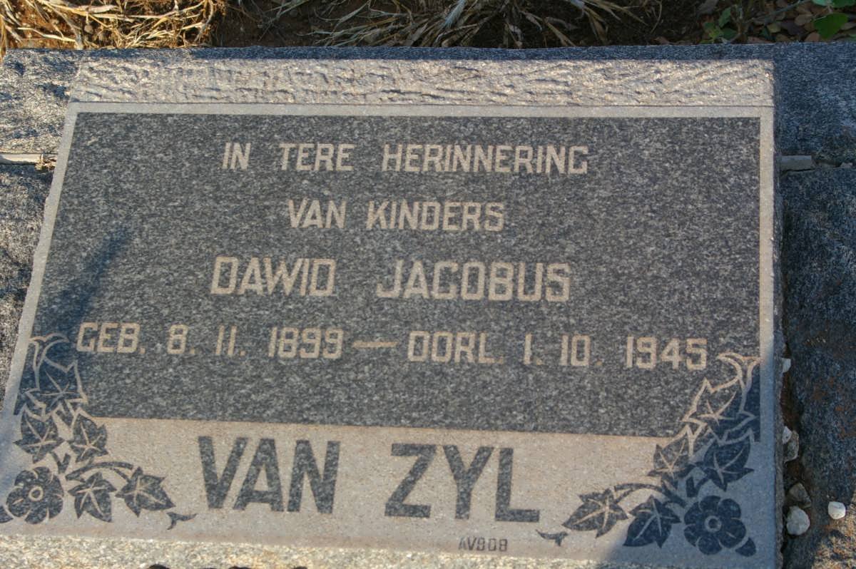 ZYL Dawid Jacobus, van 1899-1945 