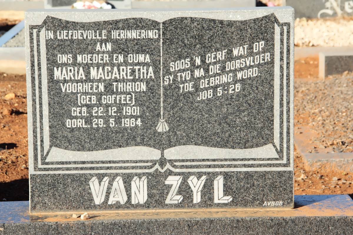 ZYL Maria Margaretha, van formerlyTHIRION nee COFFEE 1901-1984