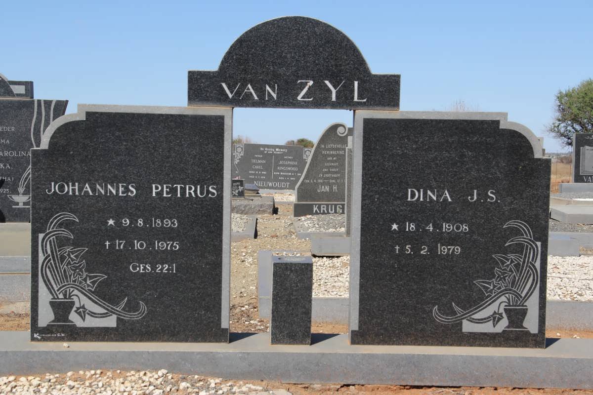 ZYL Johannes Petrus, van 1893-1975 &amp; Dina J.S. 1908-1979