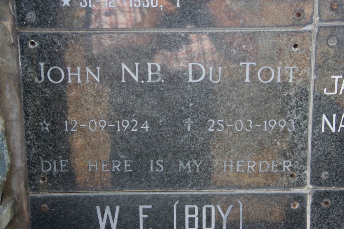 TOIT John N.B., du 1924-1993