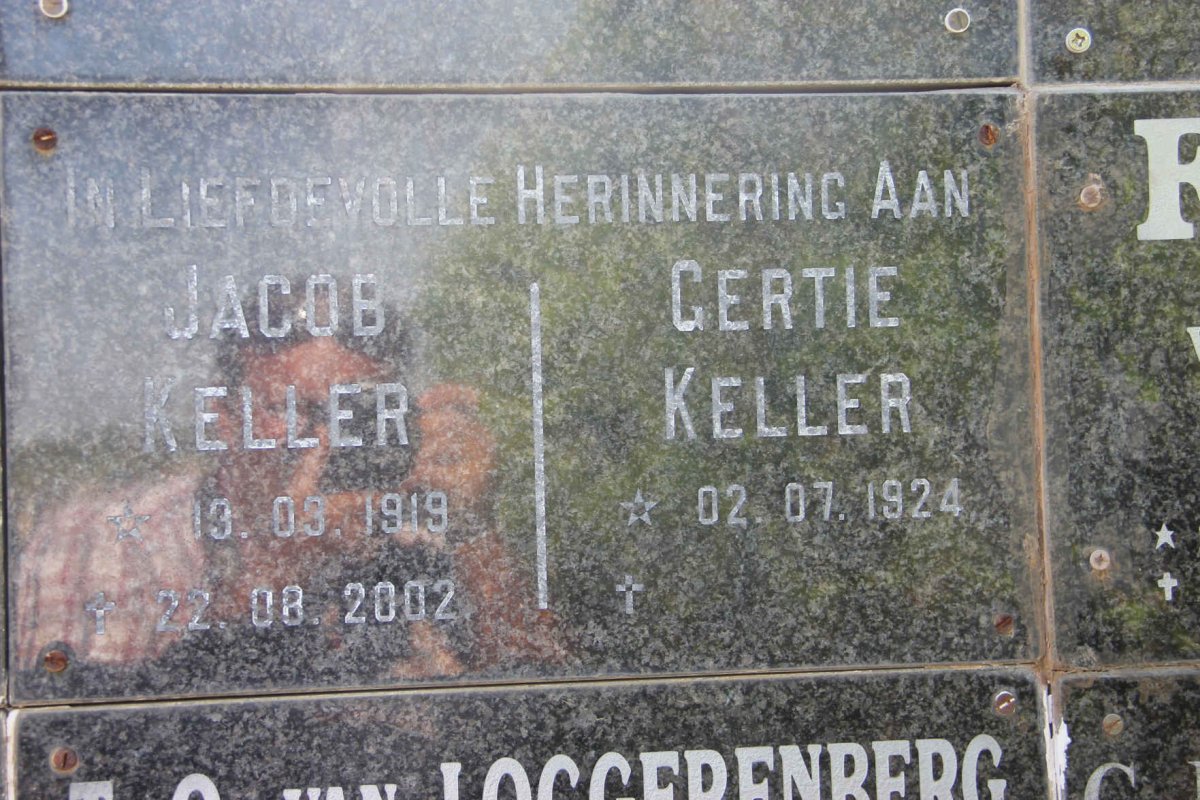 KELLER Jacob 1919-2002 &amp; Gertie 1924-