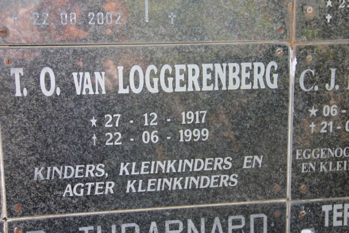 LOGGERENBERG T.O., van 1917-1999
