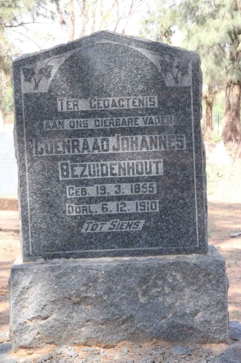 BEZUIDENHOUT Coenraad Johannes 1855-1910