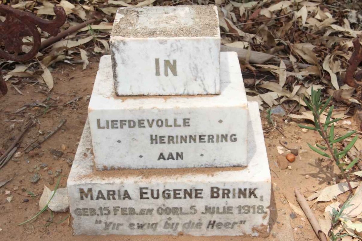 BRINK Maria Eugene 1918-1918