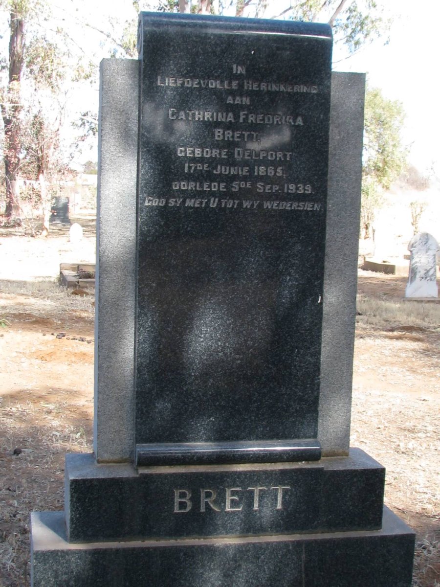 BRETT Cathrina Fredrika nee DELPORT 1865-1939