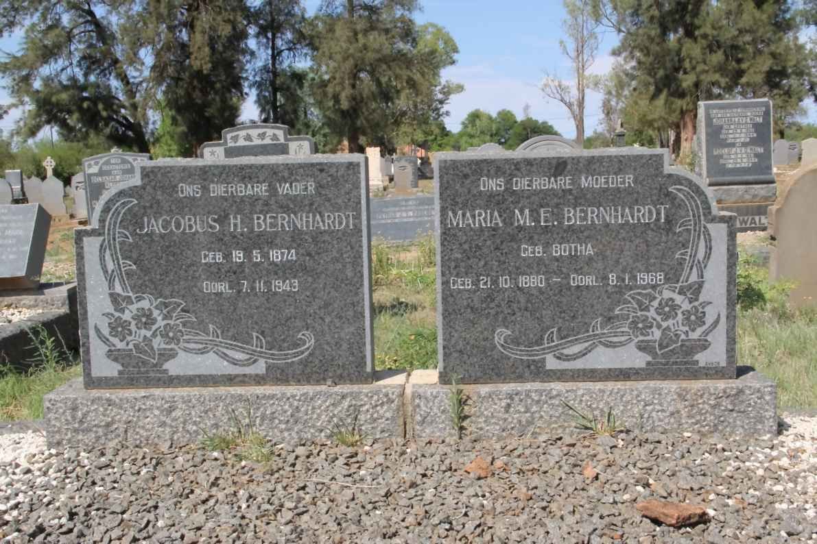 BERNHARDT Jacobus H. 1874-1943 &amp; Maria M.E. BOTHA 1880-1968